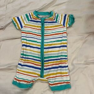 Little Sleepies striped romper 3-6 mos